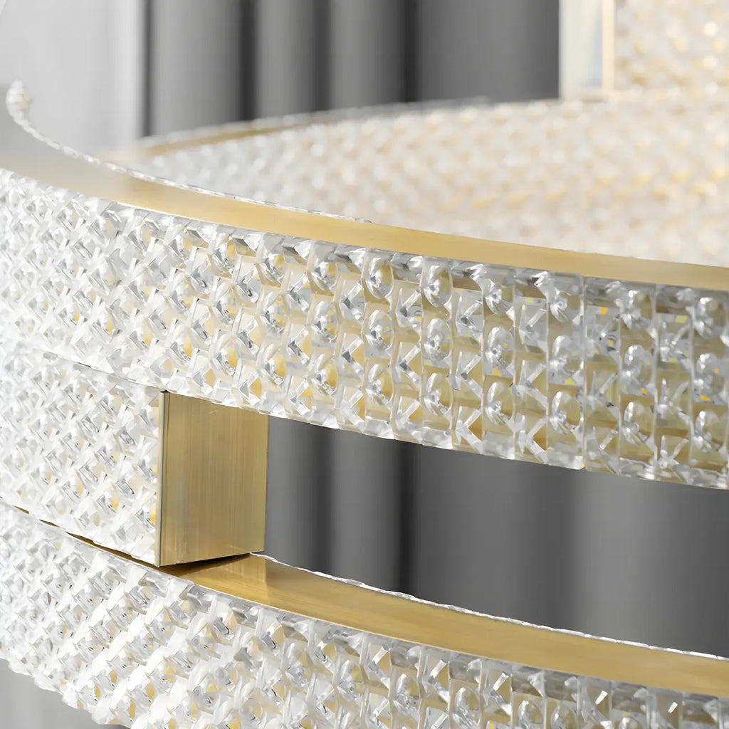 Artistic Modern Gold Oval Pendant Light for Kitchen