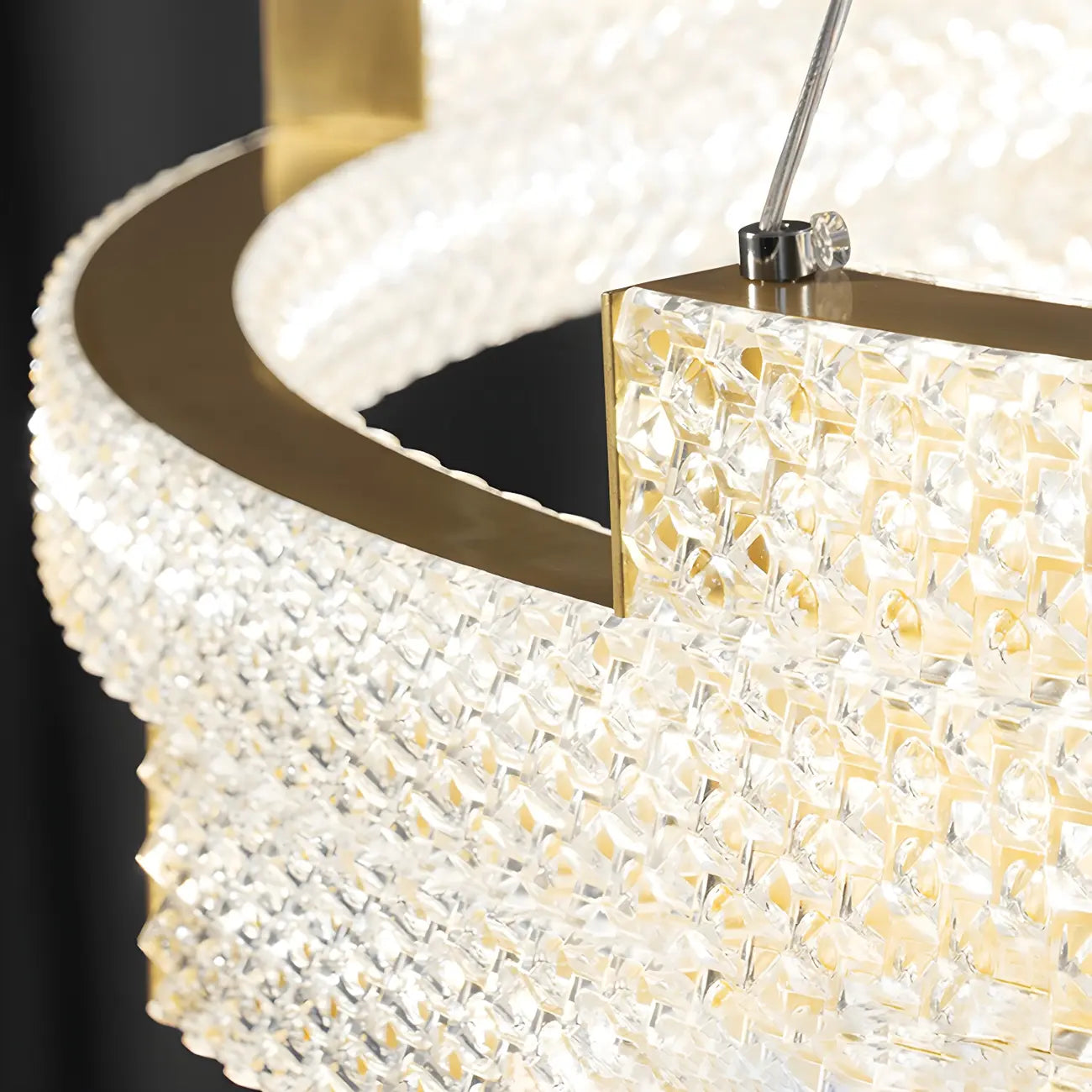 Artistic Modern Gold Oval Pendant Light for Kitchen