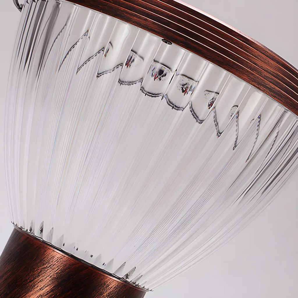 Solar Metal Cone Clear Shade Outdoor Post Lights