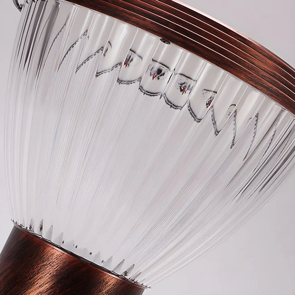 Solar Metal Cone Clear Shade Outdoor Post Lights