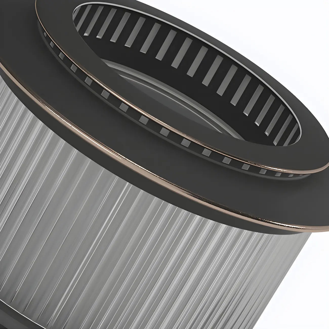 Black Metal Circular Drum Post Cap Light