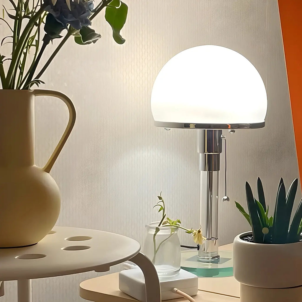 Minimalist  Dome Task Table Lamp with Pull Chain