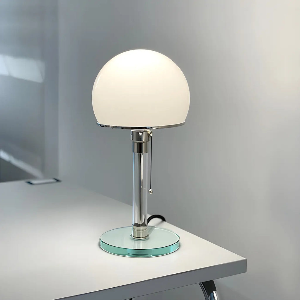 Minimalist  Dome Task Table Lamp with Pull Chain