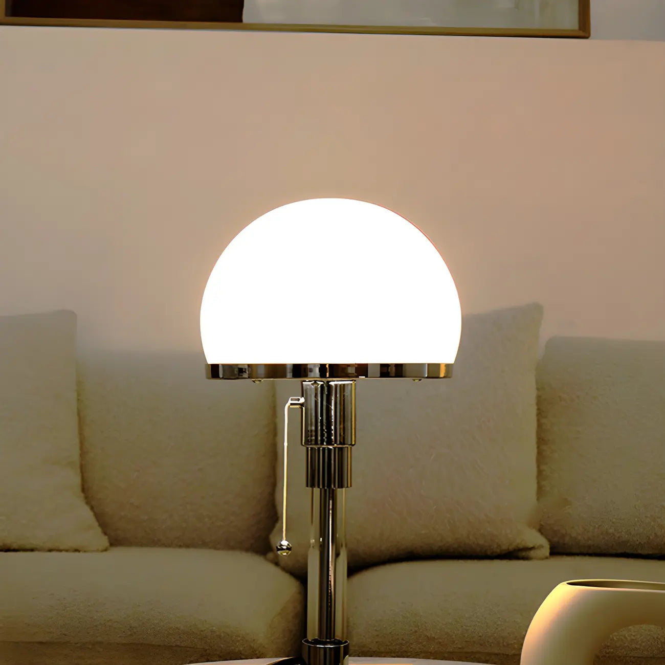 Minimalist  Dome Task Table Lamp with Pull Chain