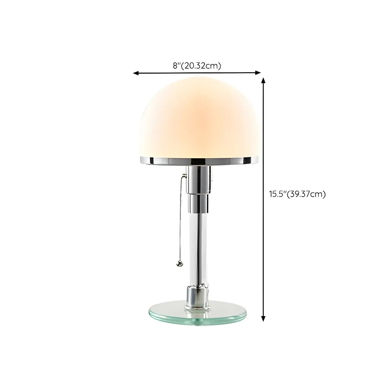 Minimalist  Dome Task Table Lamp with Pull Chain