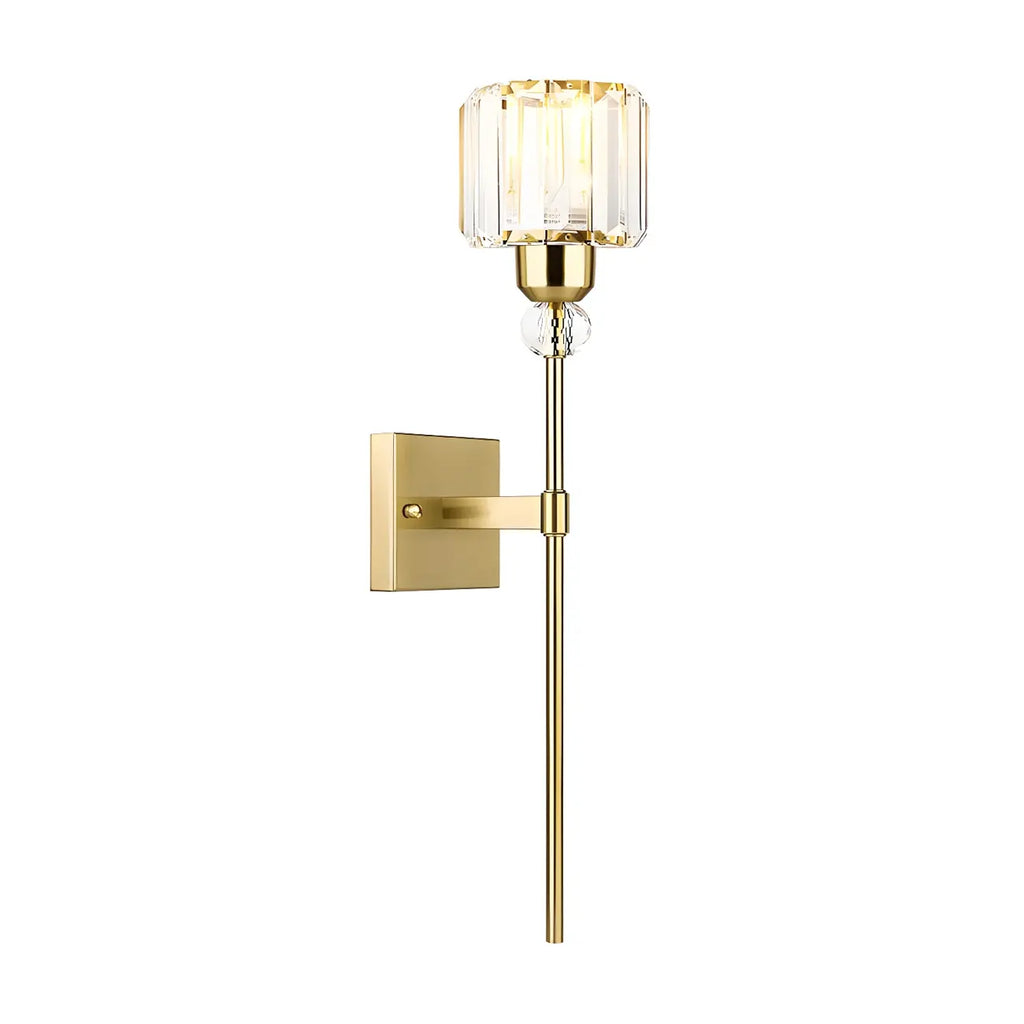 Modern Rod Shape Gold Crystal Vanity Light for Bathroom
