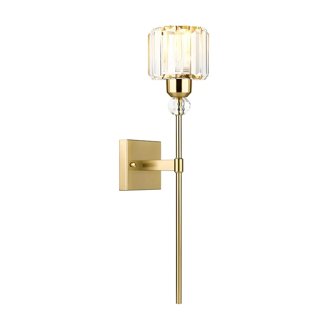 Modern Rod Shape Gold Crystal Vanity Light for Bathroom