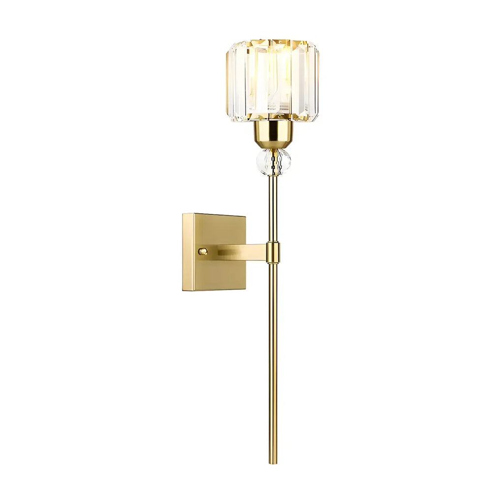 Modern Rod Shape Gold Crystal Vanity Light for Bathroom