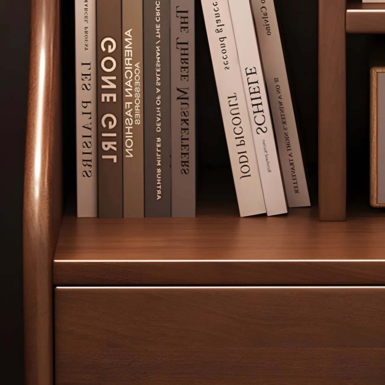 Narrow Versatile 2 Drawers Solid Wood White Nightstand