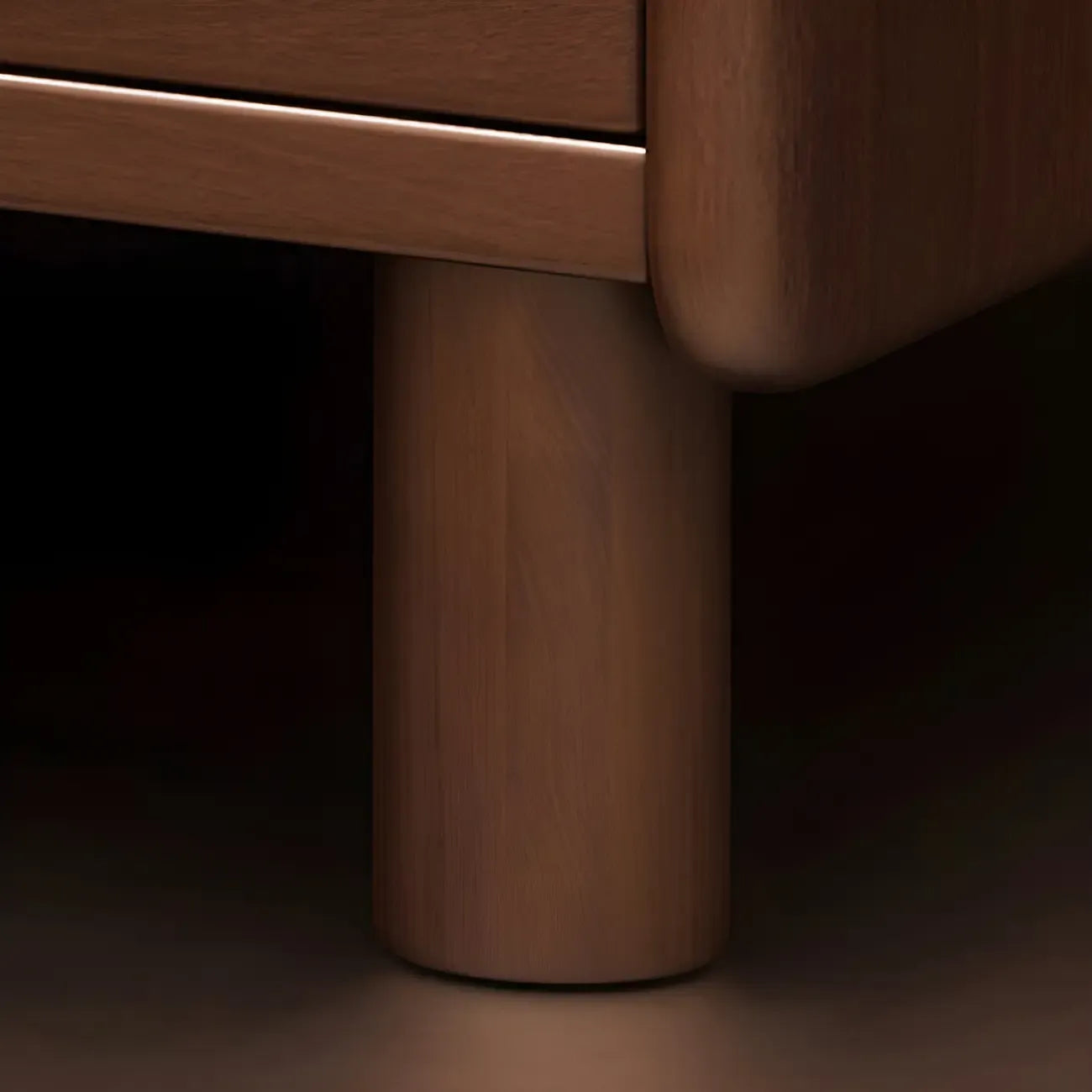 Narrow Versatile 2 Drawers Solid Wood White Nightstand