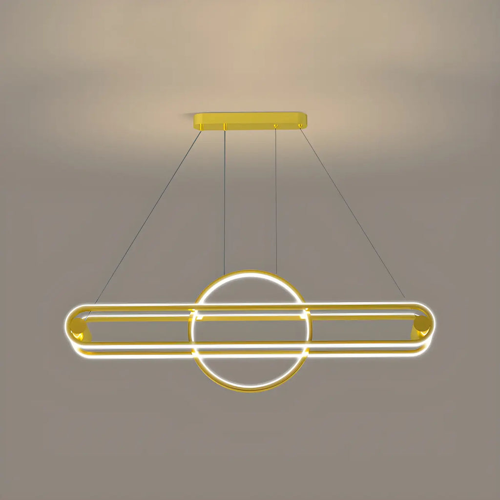 Adjustable Modern Iron Linear Pendant Light