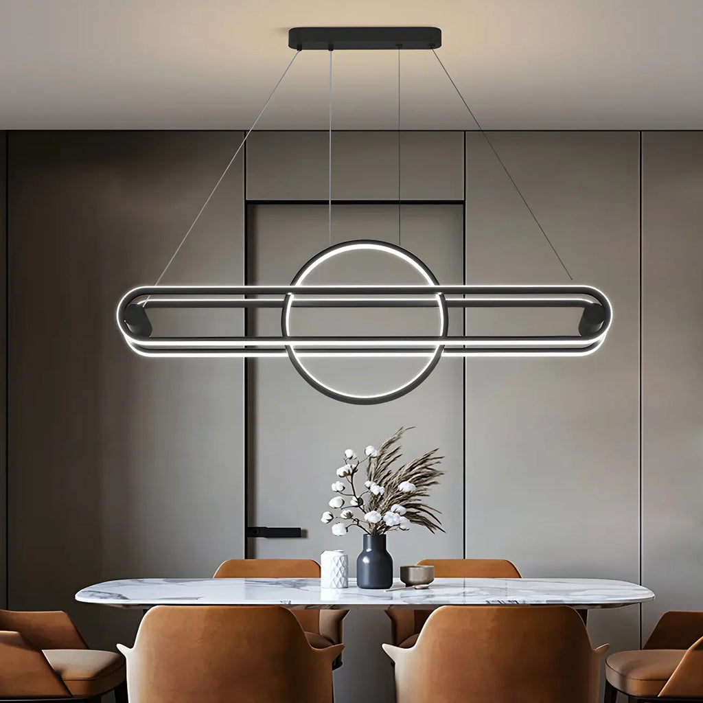 Adjustable Modern Iron Linear Pendant Light