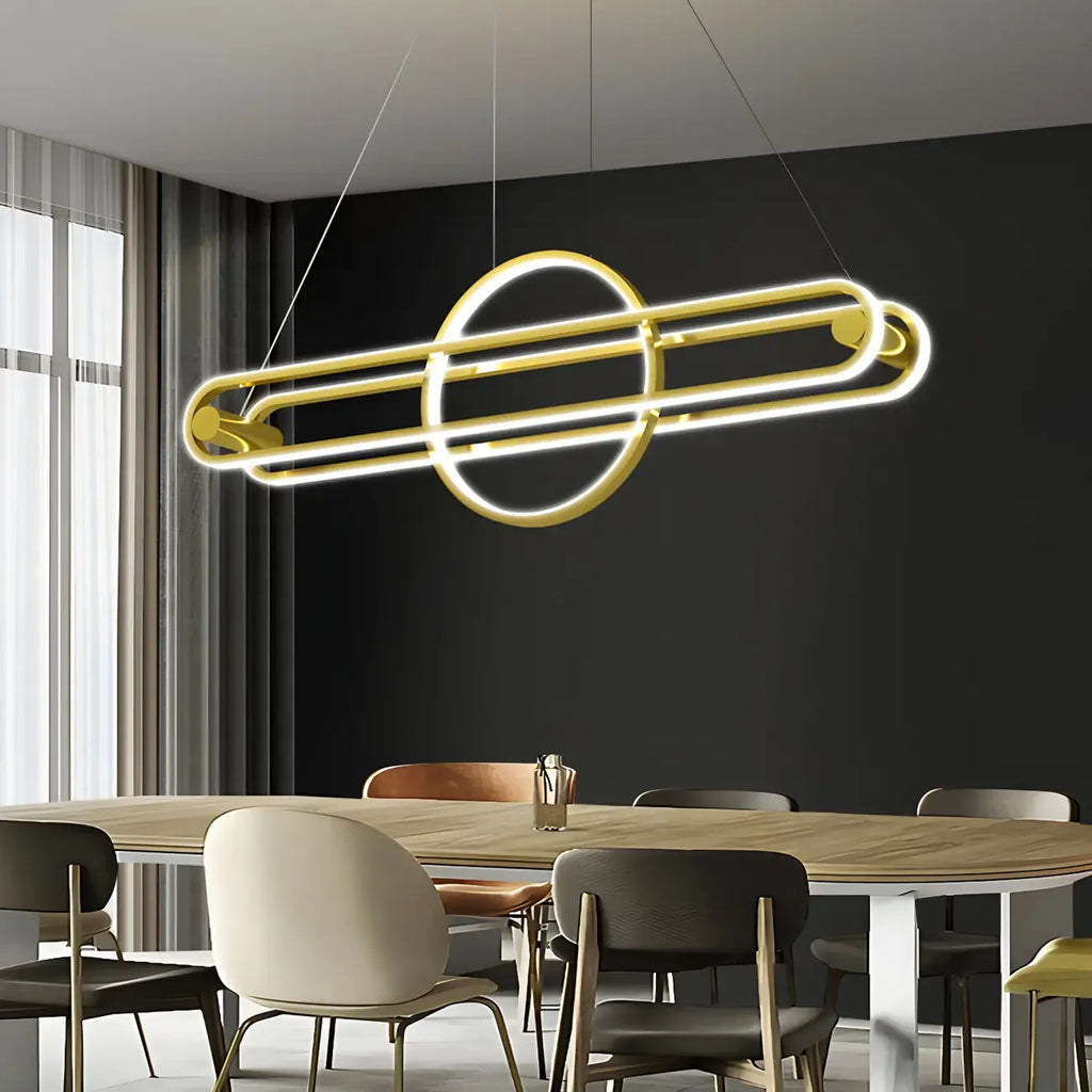 Adjustable Modern Iron Linear Pendant Light
