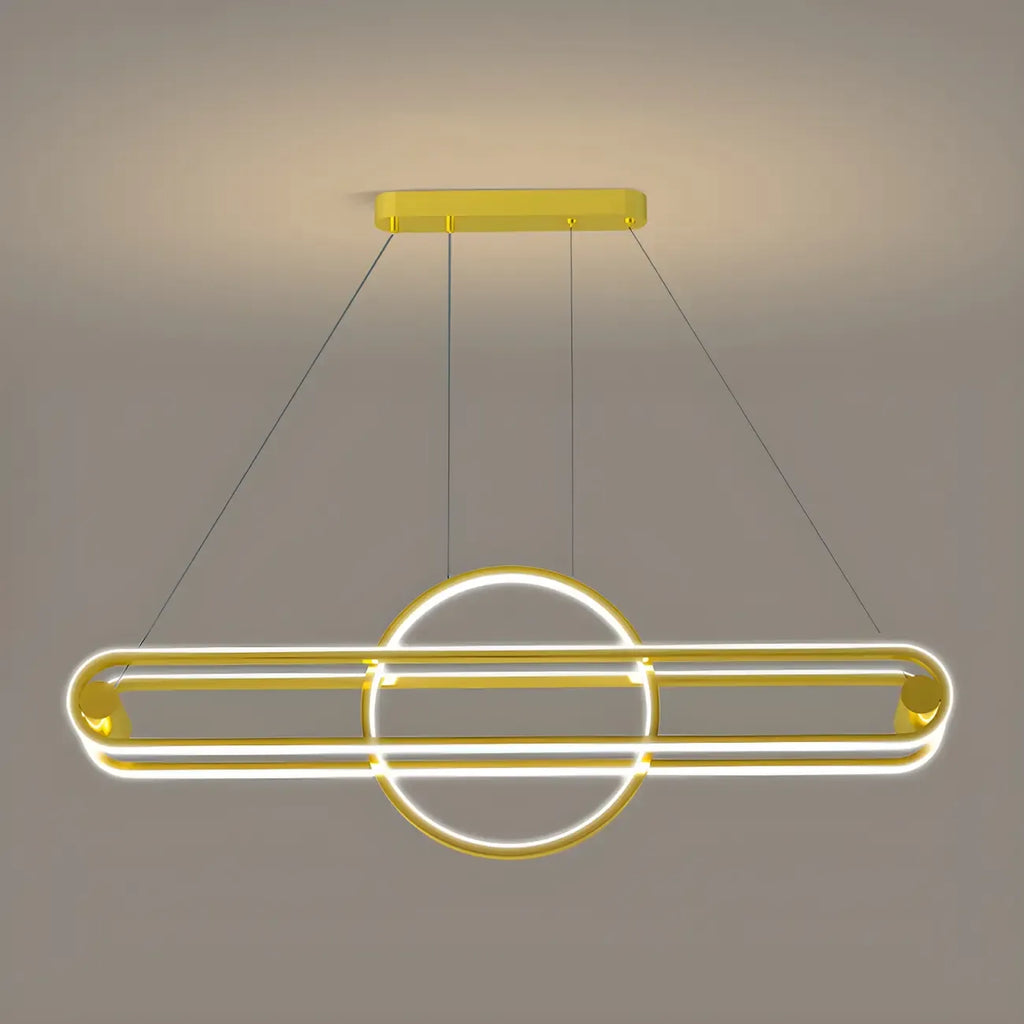 Adjustable Modern Iron Linear Pendant Light