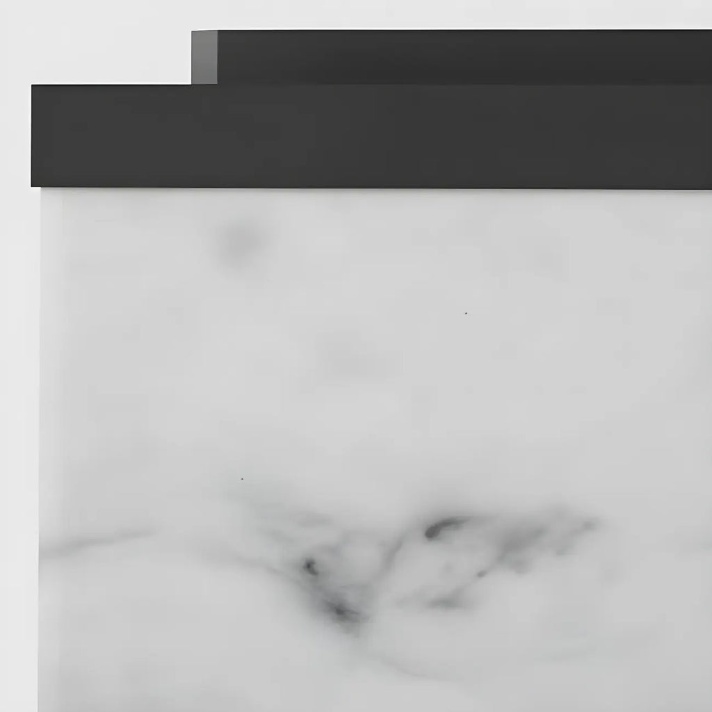 Modern Solar White Cube Outdoor Post Lights