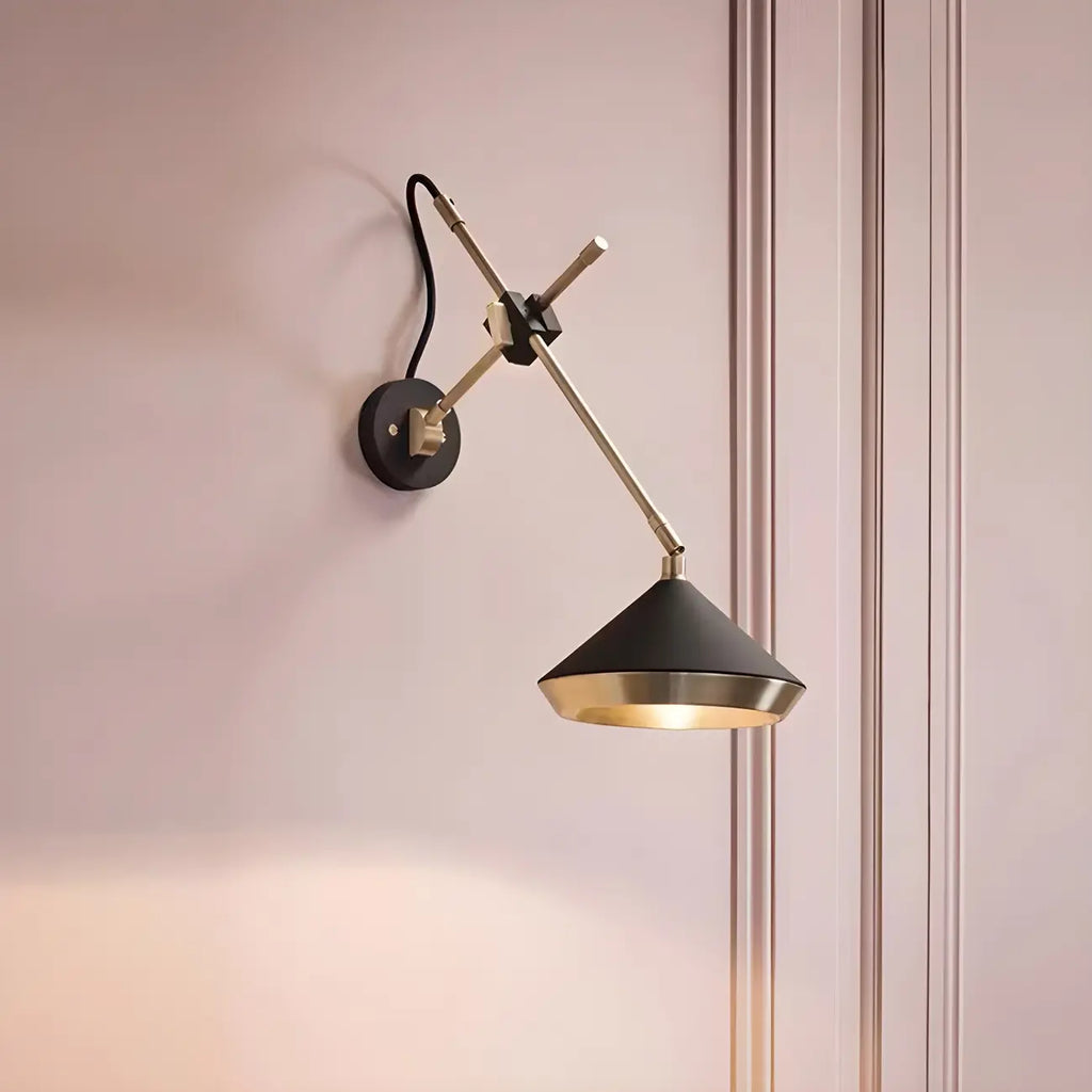 Modern Metal Adjustable Swing Arm Wall Light