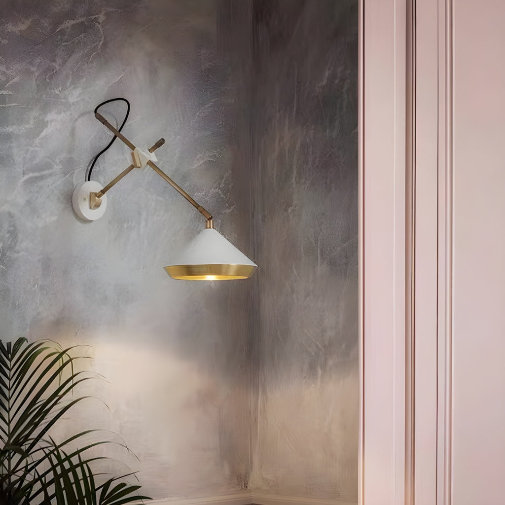 Modern Metal Adjustable Swing Arm Wall Light