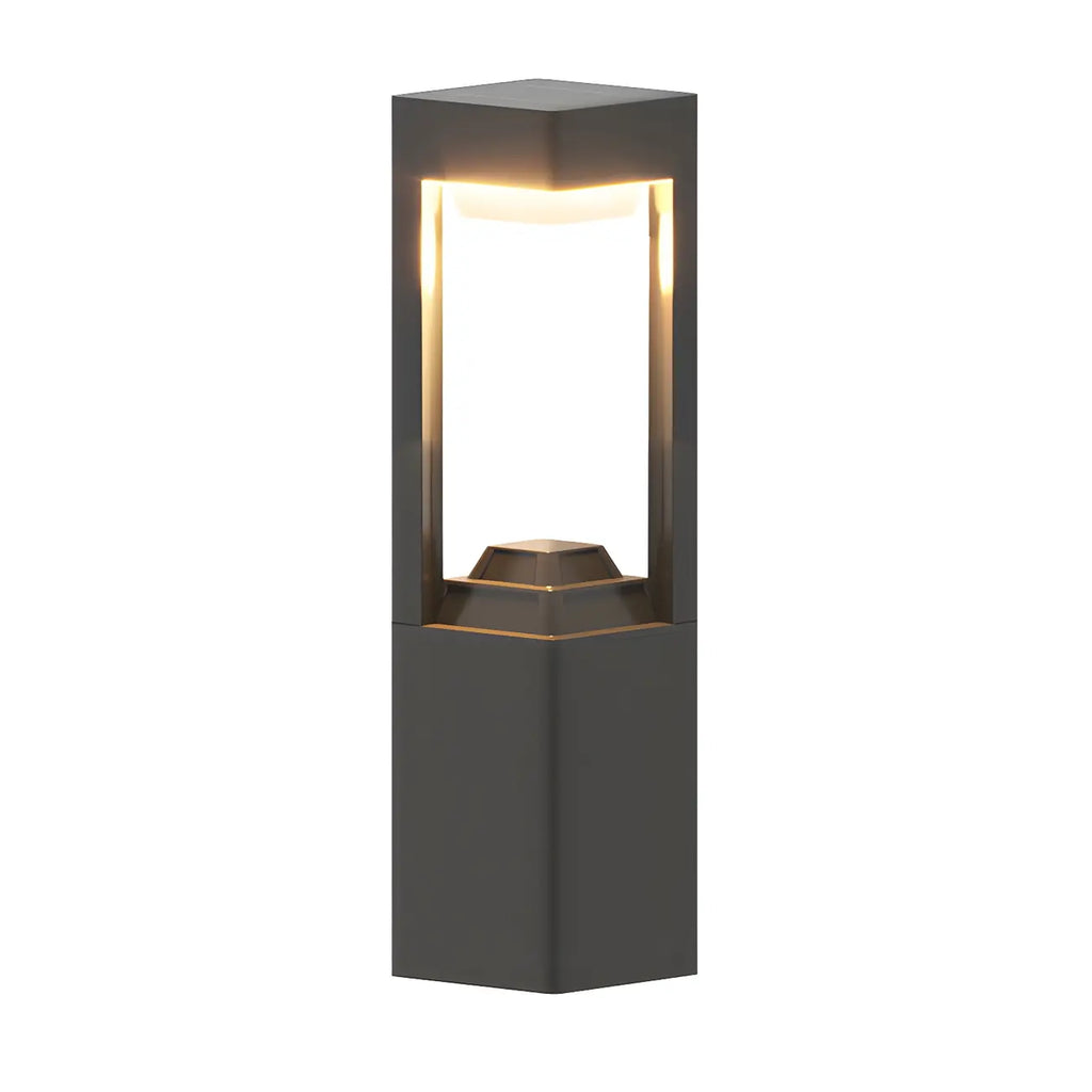 Stylish Solar Black LED Metal Outdoor Post Lights