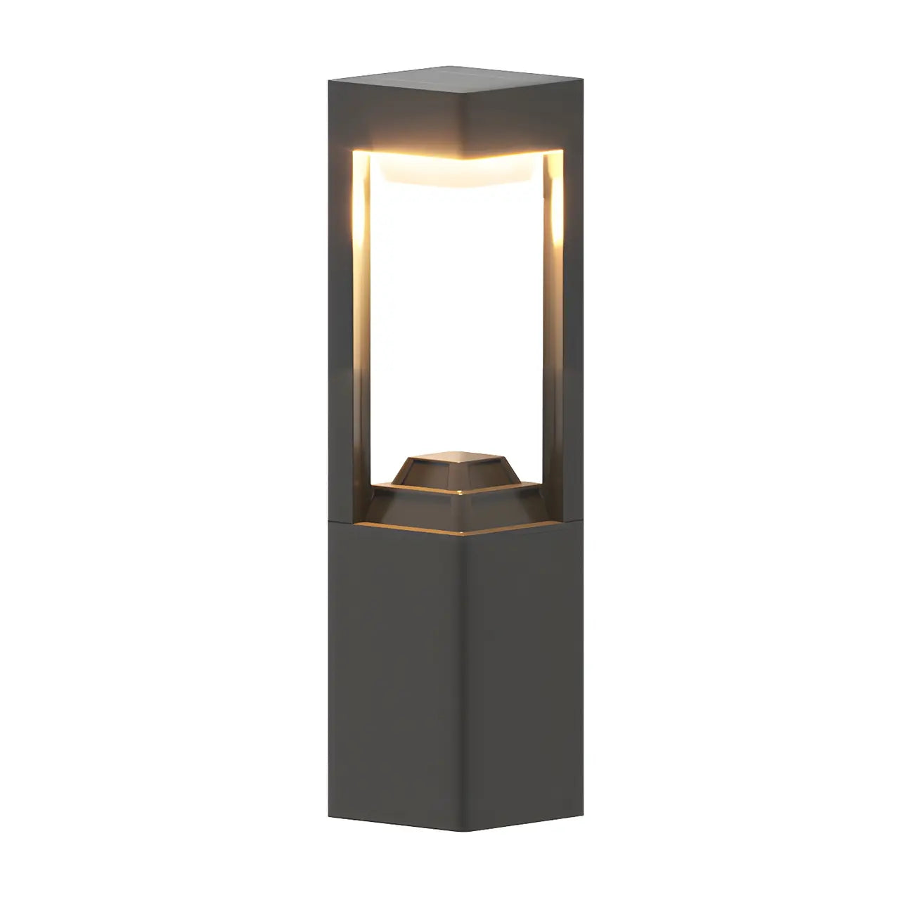 Stylish Solar Black LED Metal Outdoor Post Lights