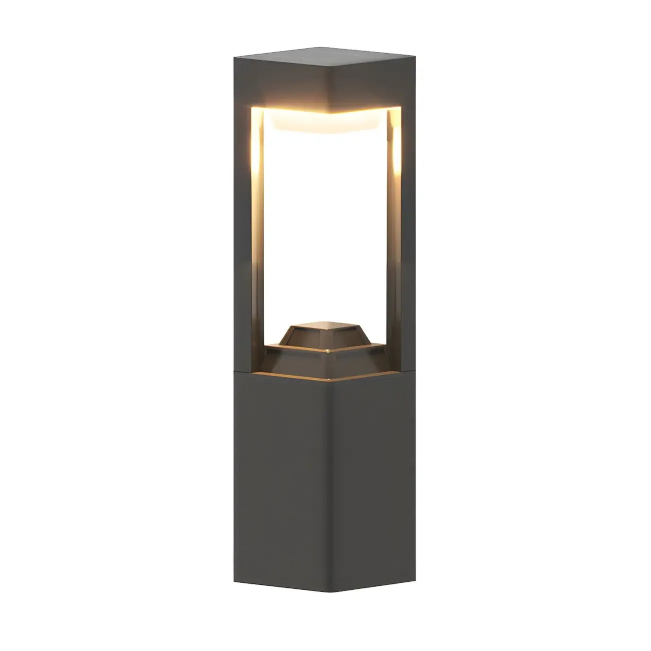 Stylish Solar Black LED Metal Outdoor Post Lights