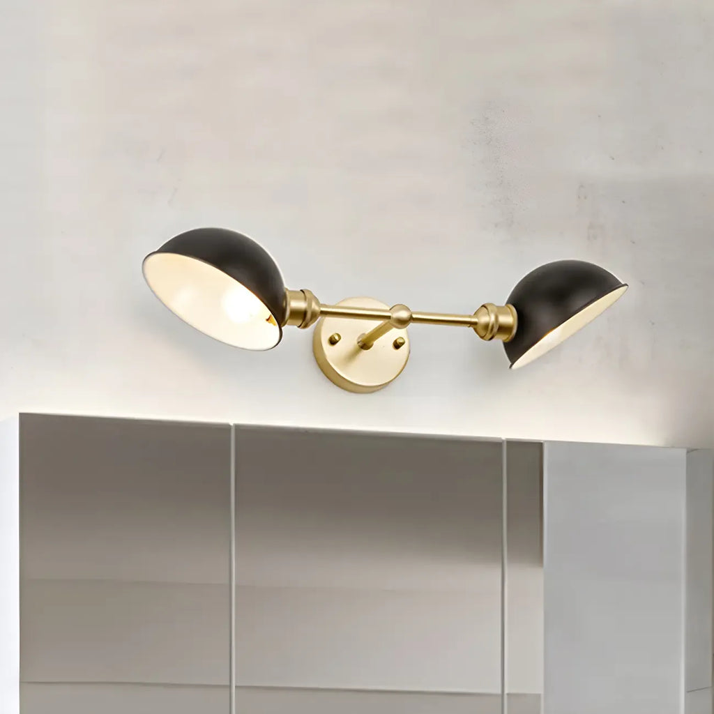 Traditional Dome Vanity Light Dual Bulbs for Bathroom Fixture