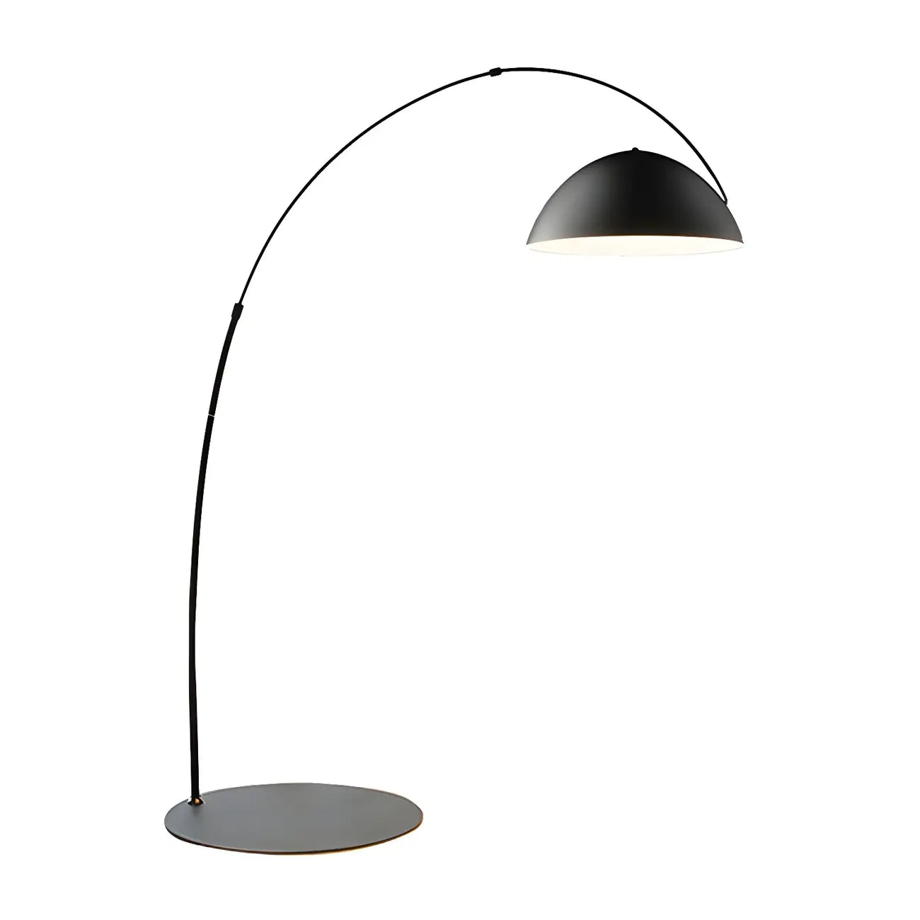 Black Dome Iron Arched Floor Lamp with Foot Switch