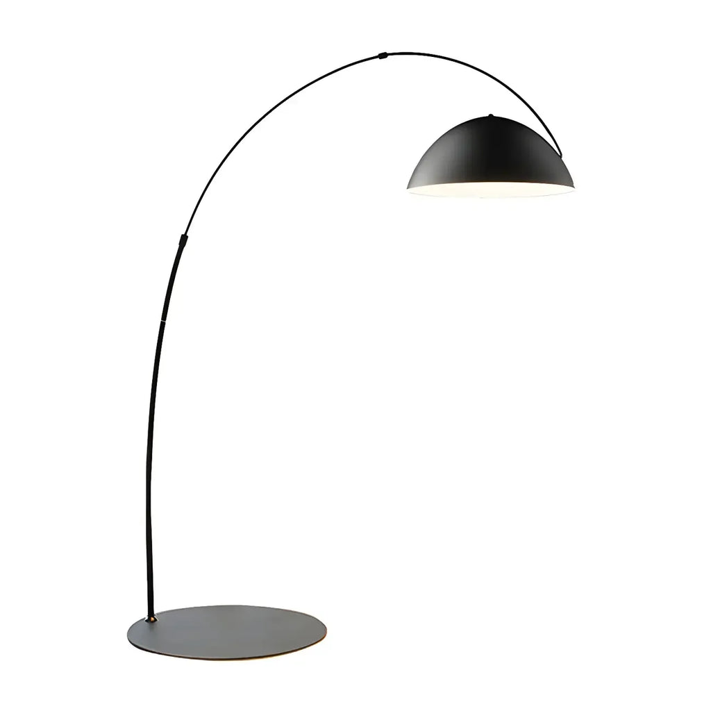 Black Dome Iron Arched Floor Lamp with Foot Switch