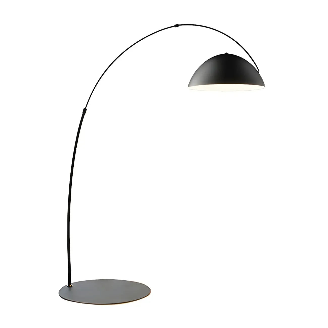 Black Dome Iron Arched Floor Lamp with Foot Switch