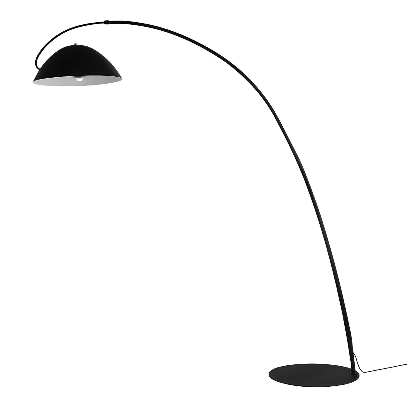Black Dome Iron Arched Floor Lamp with Foot Switch