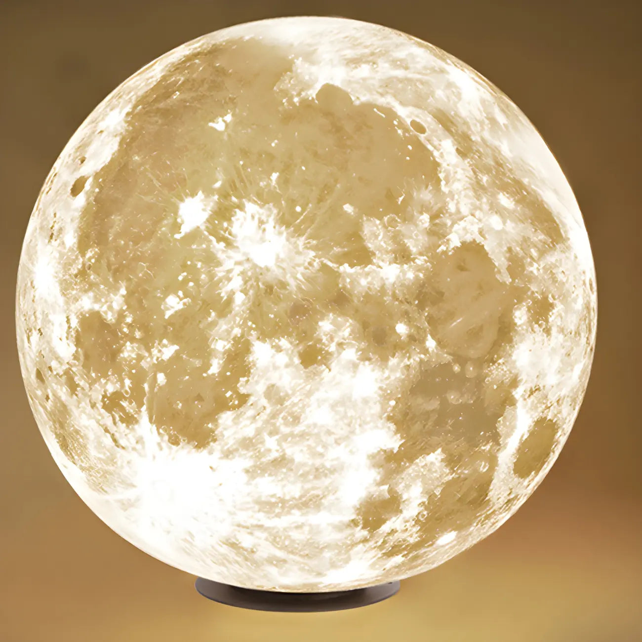 White Resin Moon-Shaped Post Cap Light