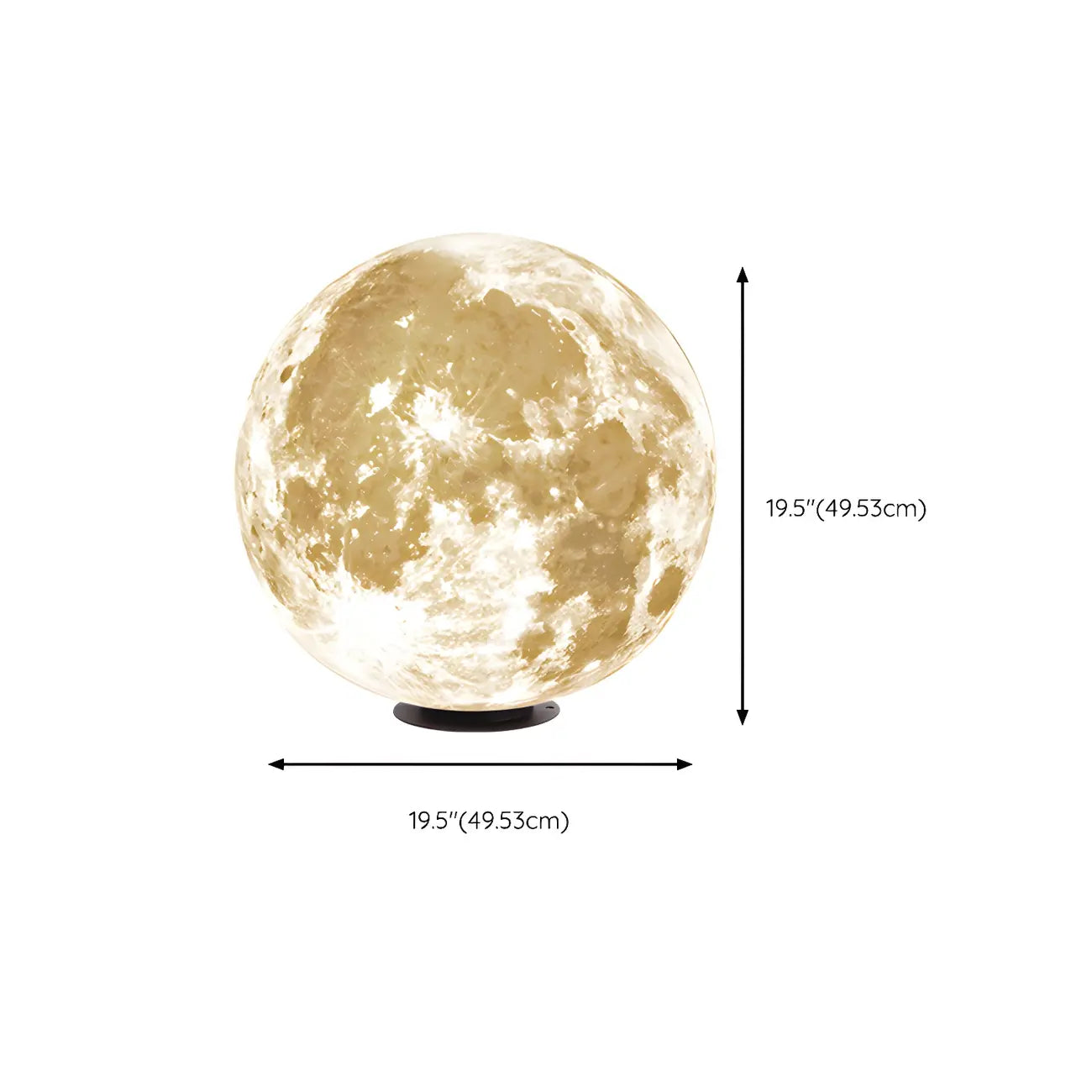 White Resin Moon-Shaped Post Cap Light