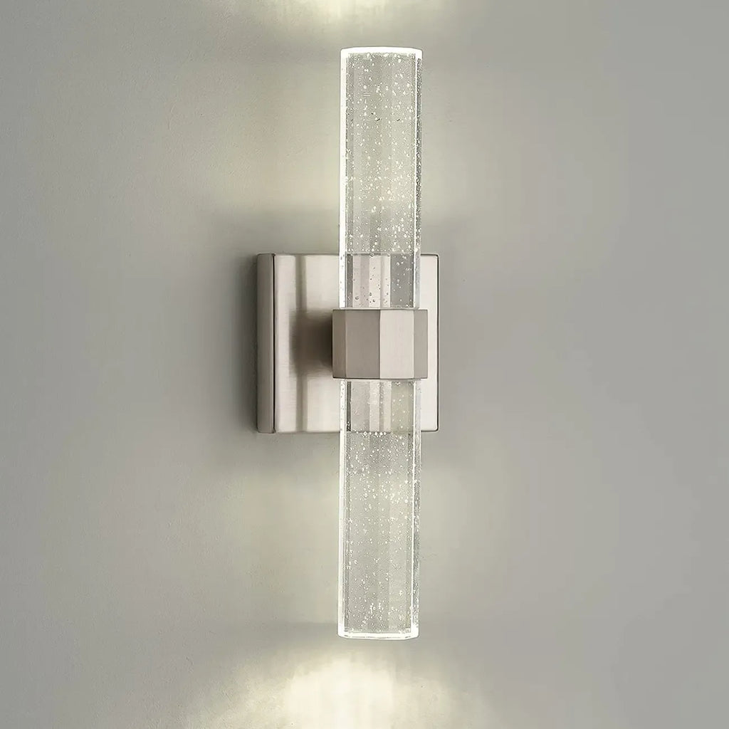 Stylish LED Vanity Light with Crystal Shade for Bathroom