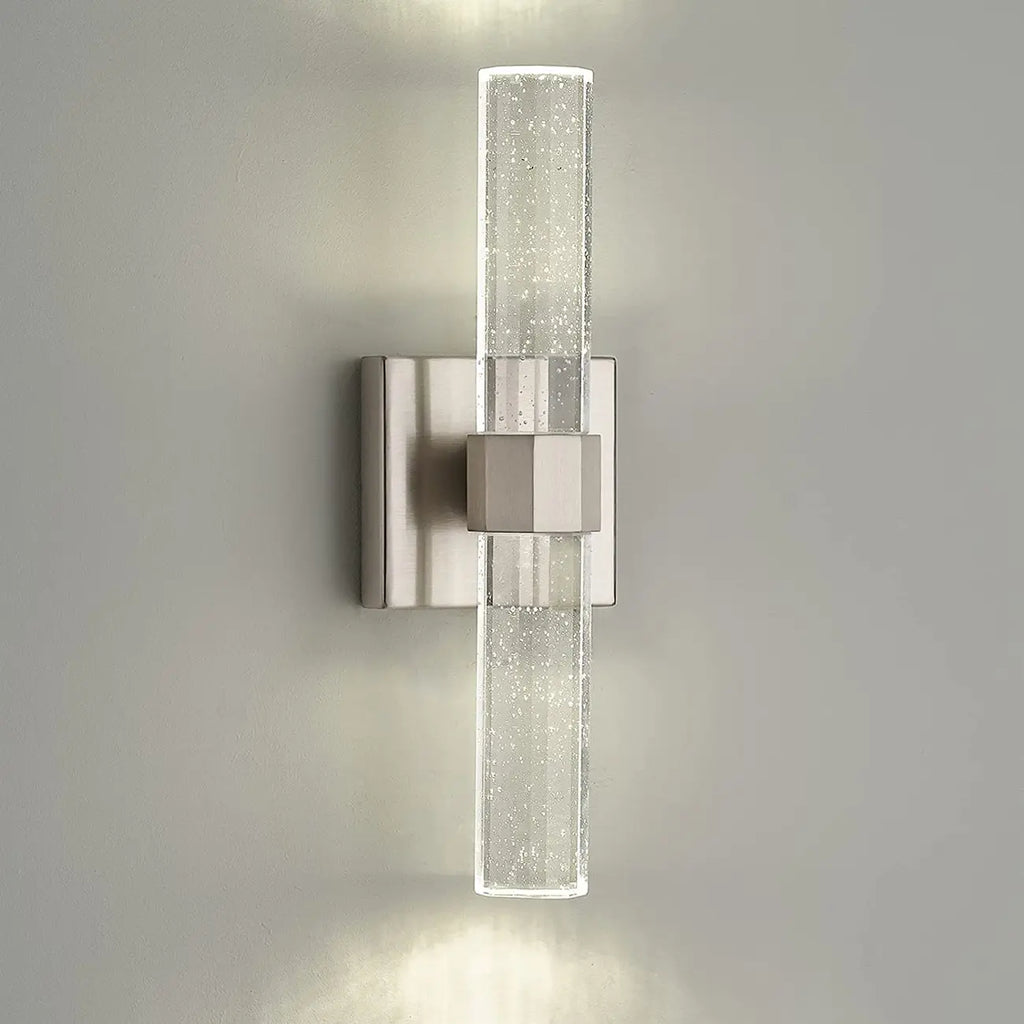 Stylish LED Vanity Light with Crystal Shade for Bathroom