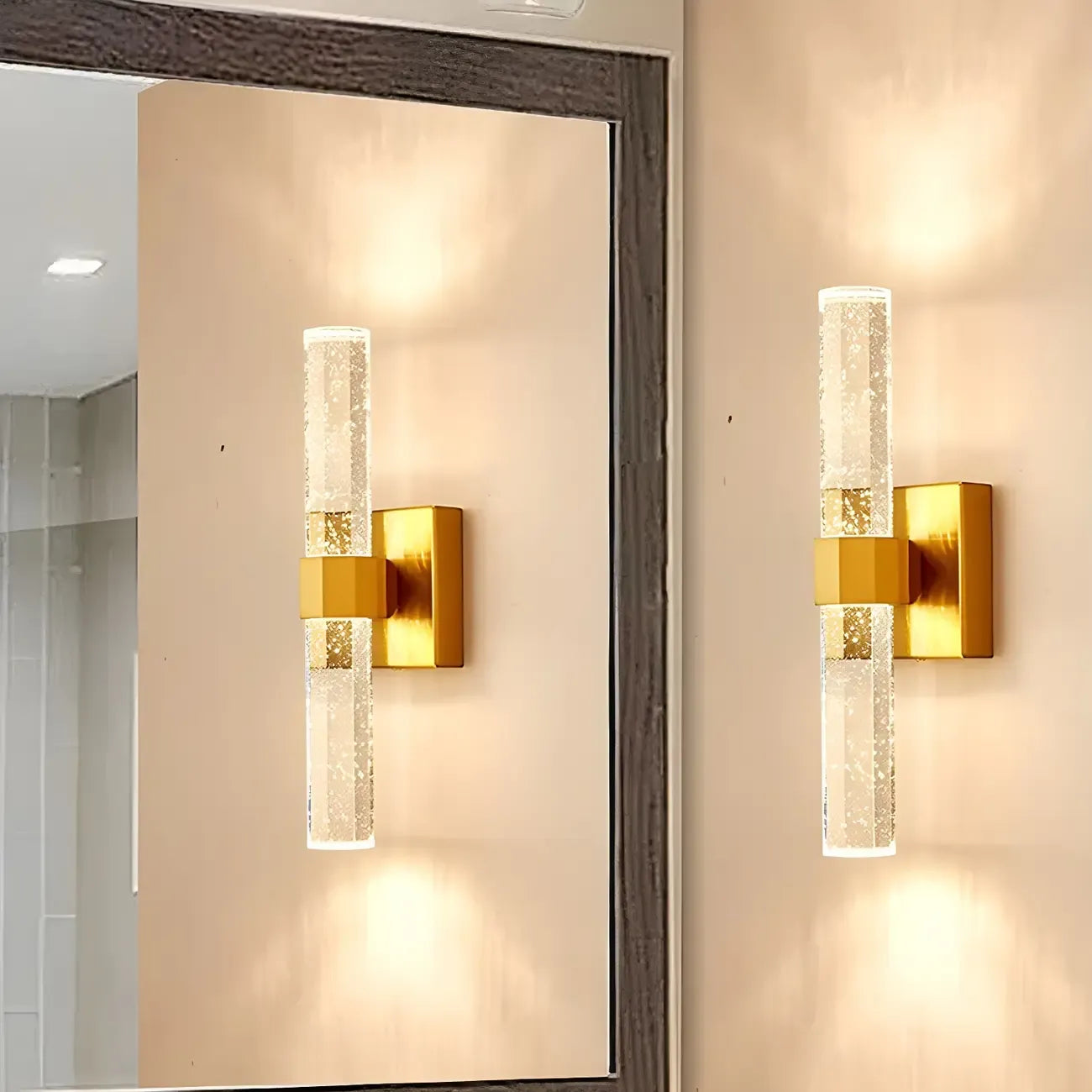 Stylish LED Vanity Light with Crystal Shade for Bathroom