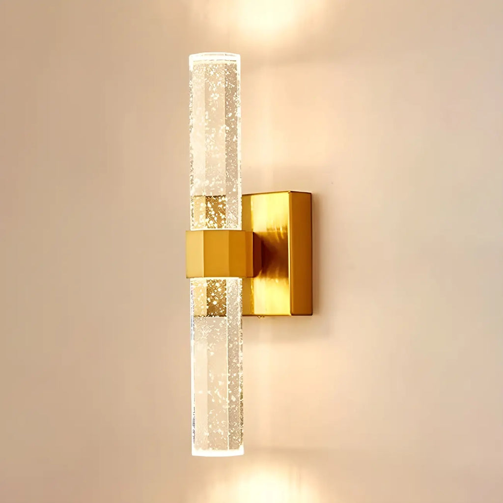 Stylish LED Vanity Light with Crystal Shade for Bathroom