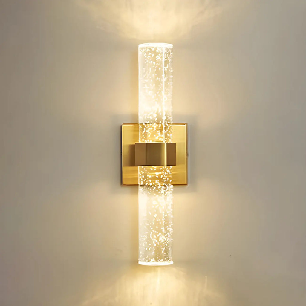 Stylish LED Vanity Light with Crystal Shade for Bathroom