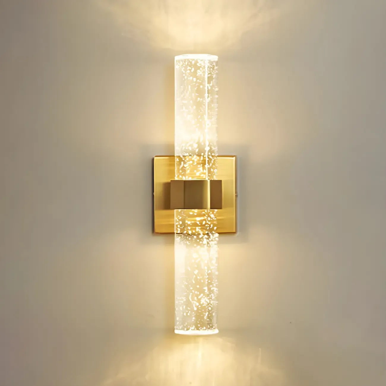 Stylish LED Vanity Light with Crystal Shade for Bathroom