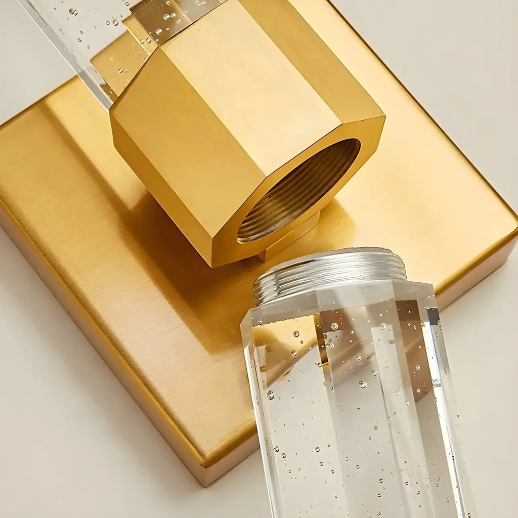 Stylish LED Vanity Light with Crystal Shade for Bathroom