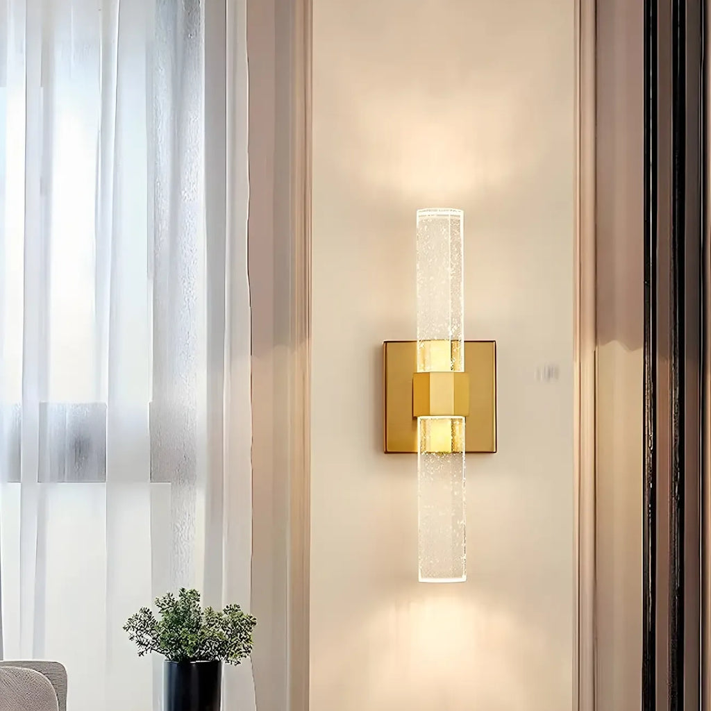 Stylish LED Vanity Light with Crystal Shade for Bathroom