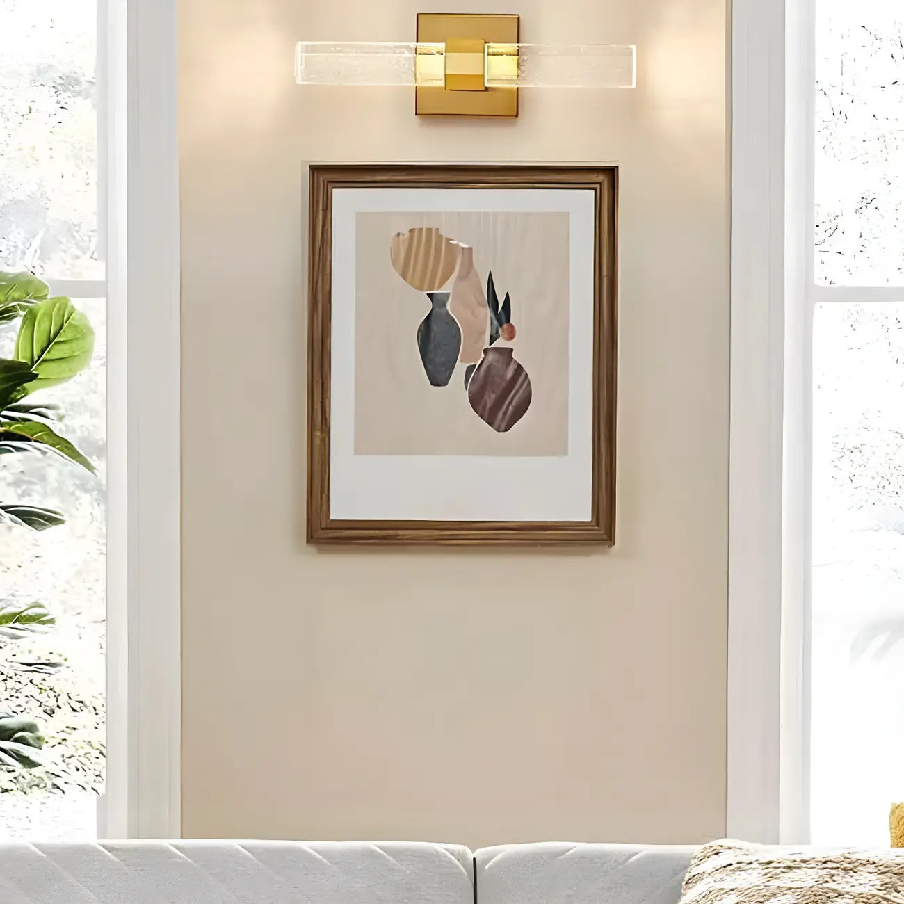 Stylish LED Vanity Light with Crystal Shade for Bathroom