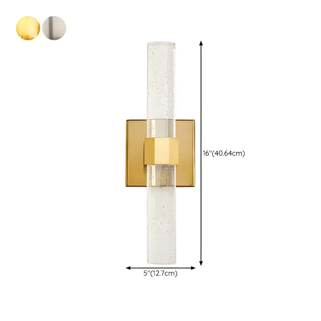 Stylish LED Vanity Light with Crystal Shade for Bathroom