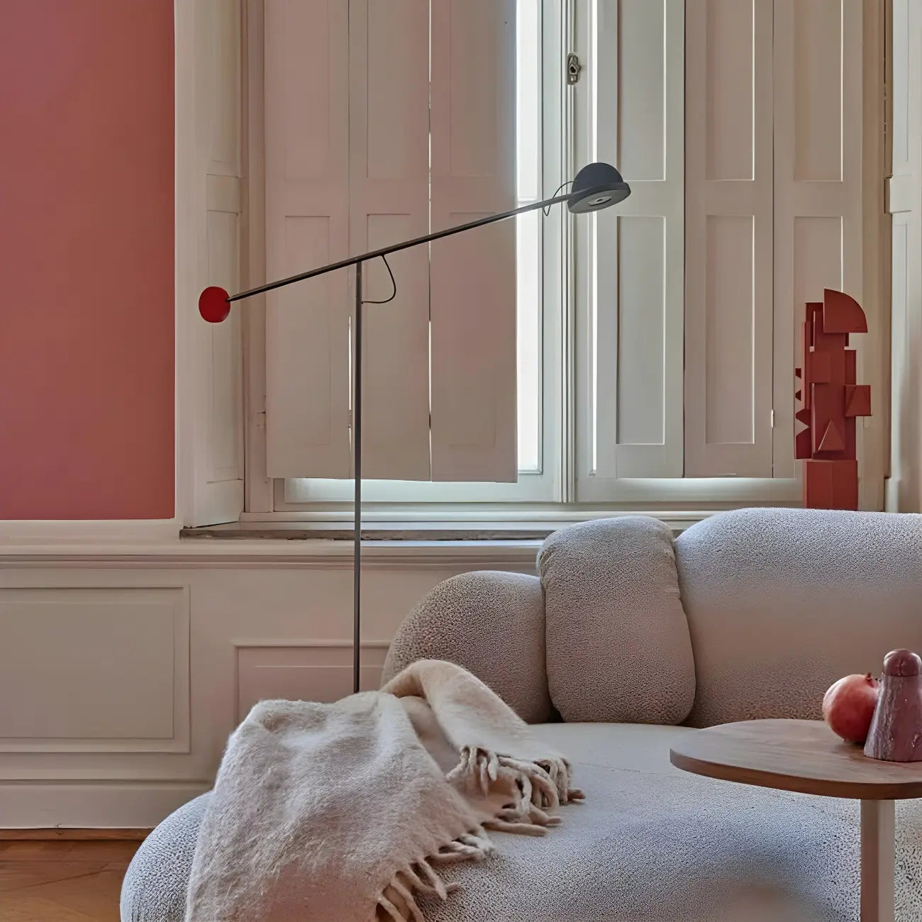 Modern Balance Arm LED Floor Lamp Metal for Living Room