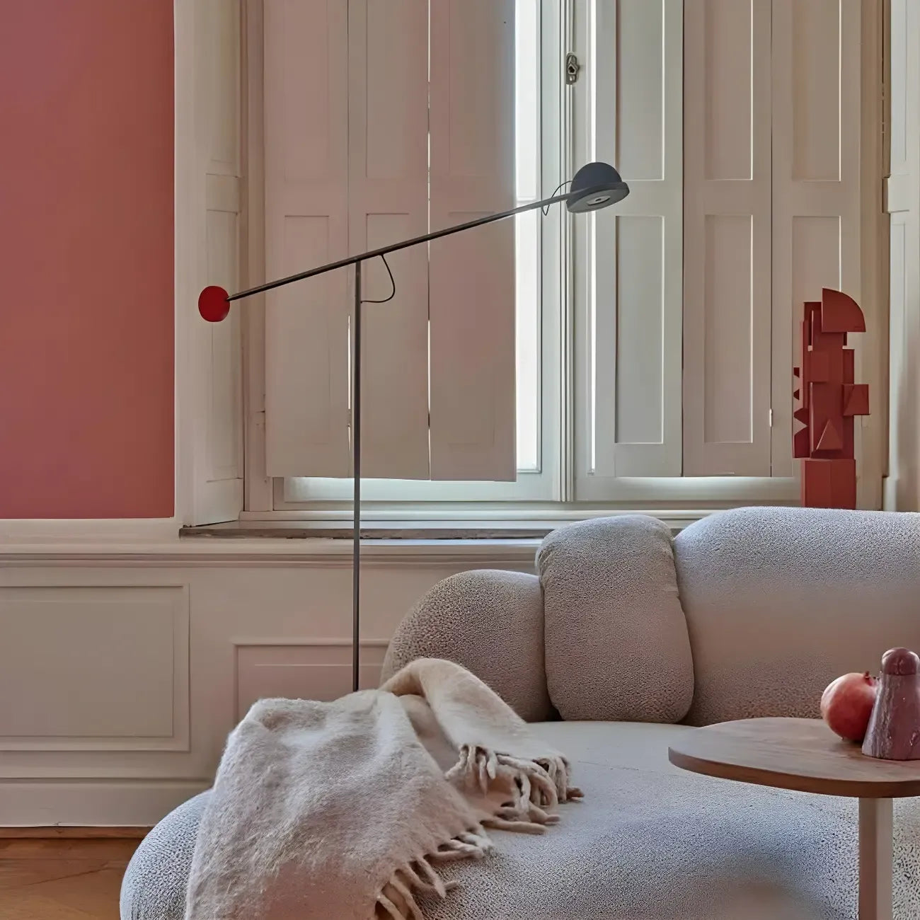 Modern Balance Arm LED Floor Lamp Metal for Living Room