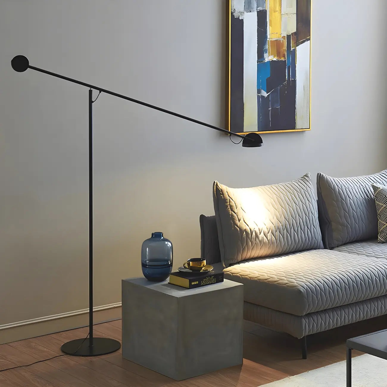 Modern Balance Arm LED Floor Lamp Metal for Living Room