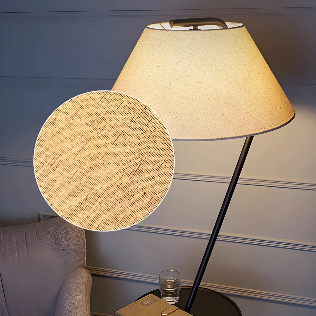 Black Metal Modern Tripod Floor Lamp with Coffee Table