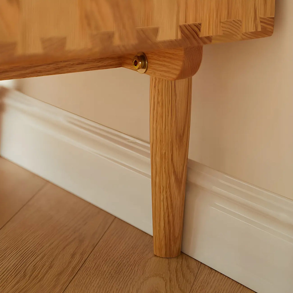 Scandinavian Natural Light Wood Dresser with 8-Drawers