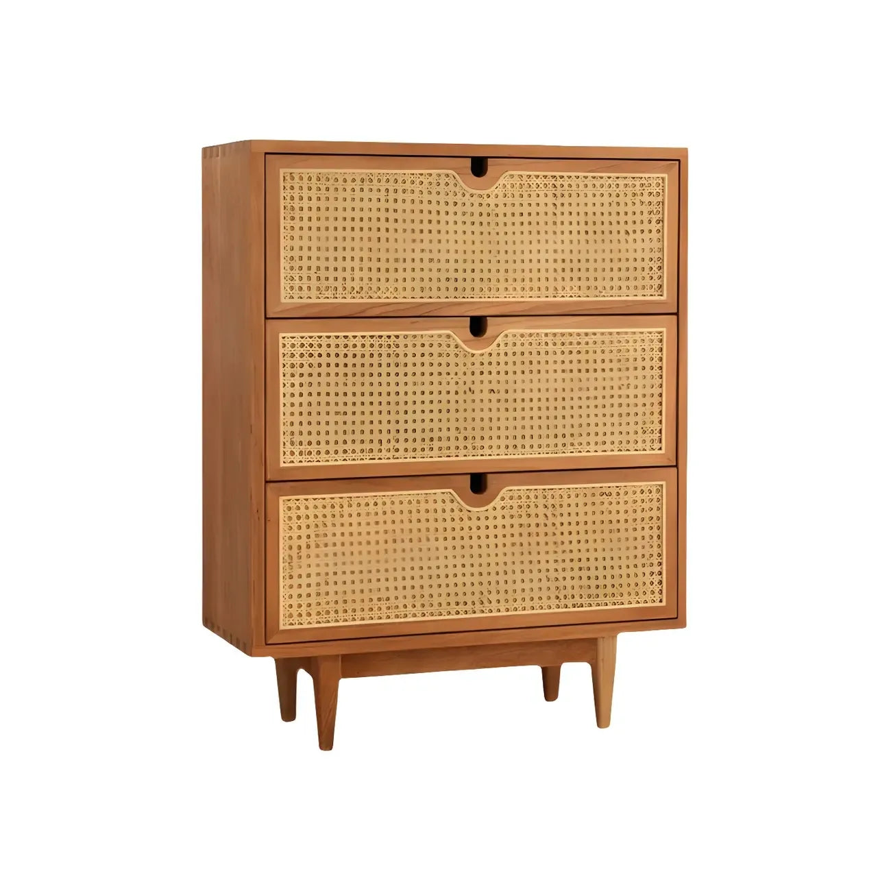 Tropical Natural Dressers with 3-Drawers & Rattan Doors