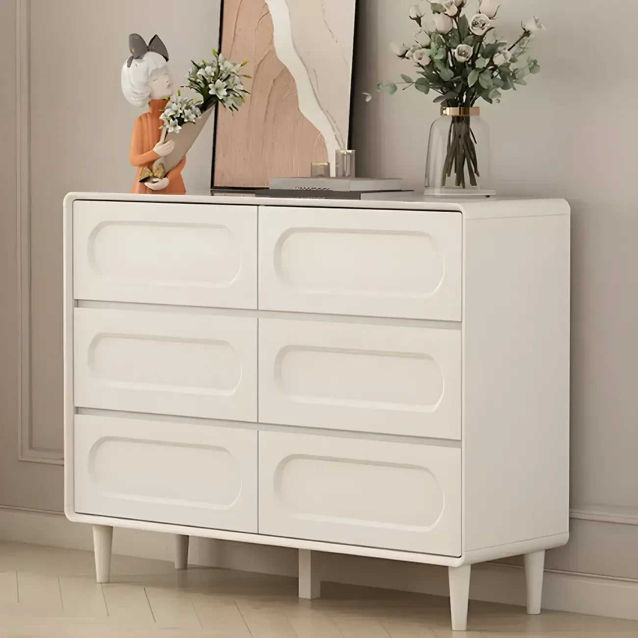 Modern White Wooden Dressers & Chests with Drawers for Homes