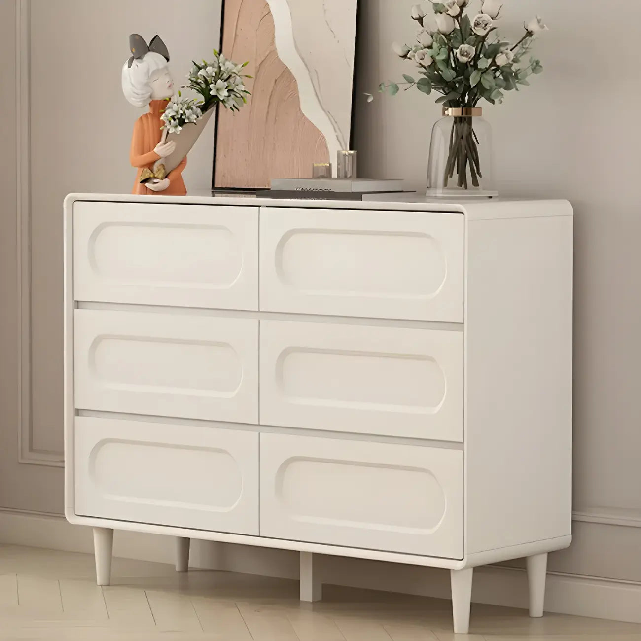 Modern White Wooden Dressers & Chests with Drawers for Homes
