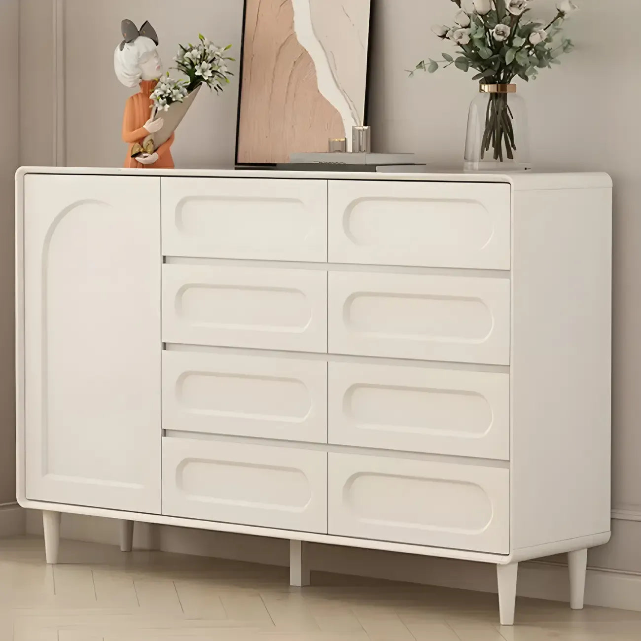 Modern White Wooden Dressers & Chests with Drawers for Homes